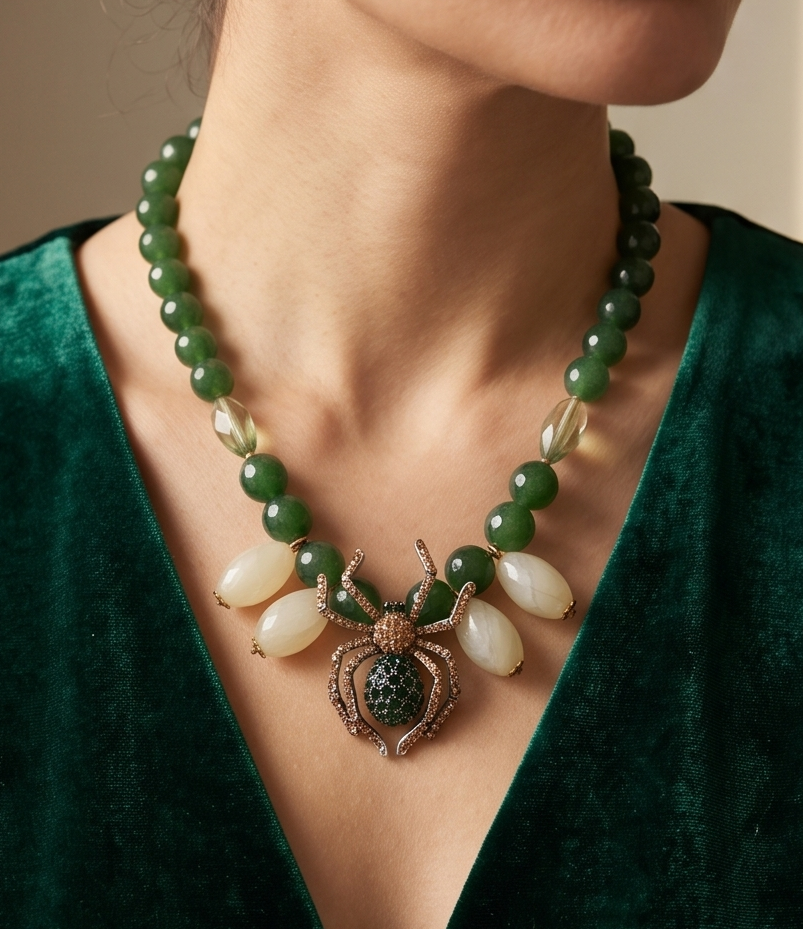 SPIDER GREEN AGATE